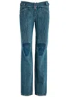 Knwls Panelled Straight-leg Jeans In Navy