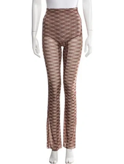 Pre-owned Knwls Patterned Flared Pants In Multi