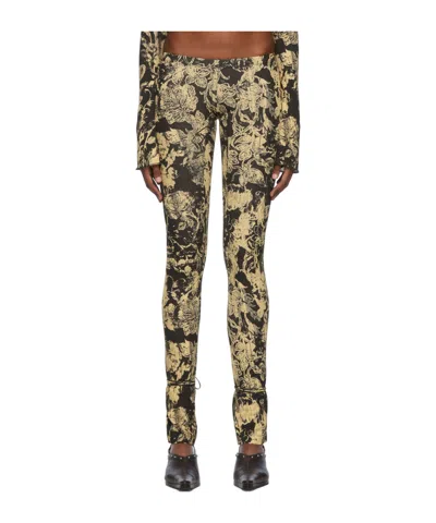 Knwls Black Perse Trousers In Roses Crumble