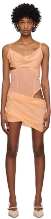 Knwls Pink Silmil Minidress Set In Peach