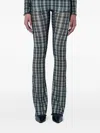Knwls Halcyon Plaid Flared Pants In Multi