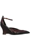 Knwls Pointed Pumps In Burgundy