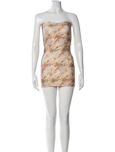 Pre-owned Knwls Printed Mini Dress In Yellow