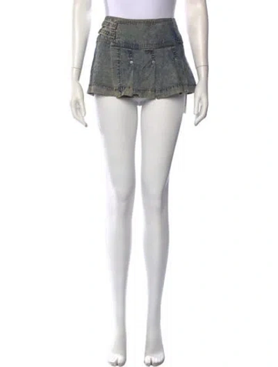 Pre-owned Knwls Printed Mini Skirt In Brown