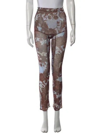 Pre-owned Knwls Printed Straight Leg Pants In Blue