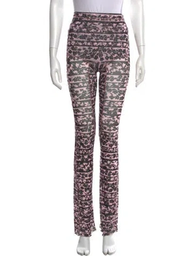 Pre-owned Knwls Printed Straight Leg Pants In Pink