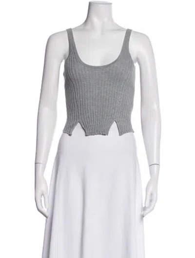 Pre-owned Knwls Scoop Neck Sleeveless Crop Top W/ Tags In Neutrals