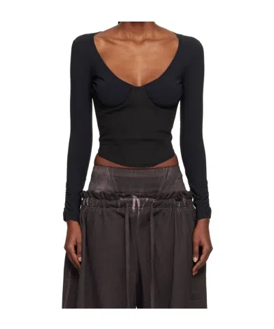 Knwls Scythe Bustier Top In Black