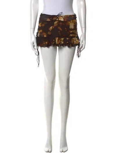 Pre-owned Knwls Silk Mini Skirt In Black