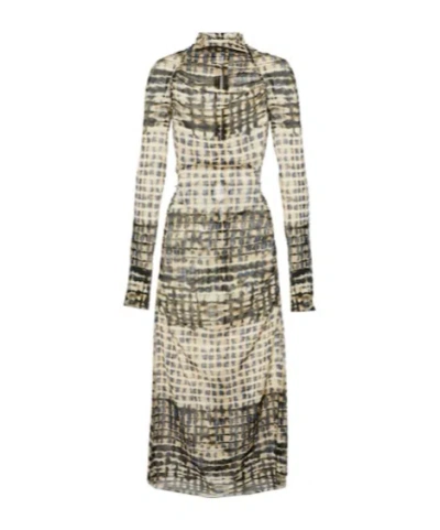 Knwls Snake-print Silk-blend Midi Dress In Multi