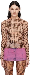 Knwls Ssense Exclusive Pink Halcyon Blouse In Bleach Plaid Pink