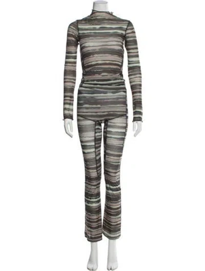 Pre-owned Knwls Striped Pant Set In Multi