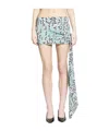 Knwls Stud-print Mini Skirt In Blue