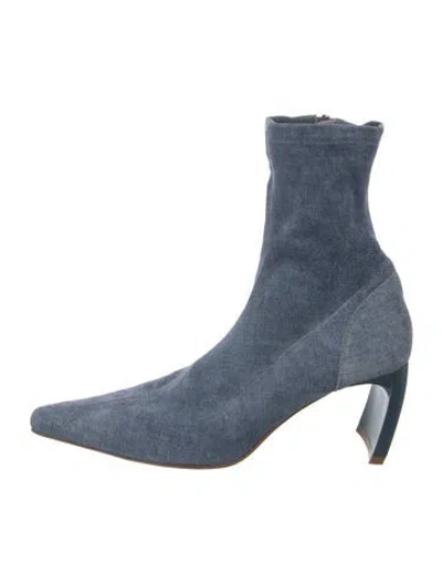Pre-owned Knwls Suede Boots In Blue