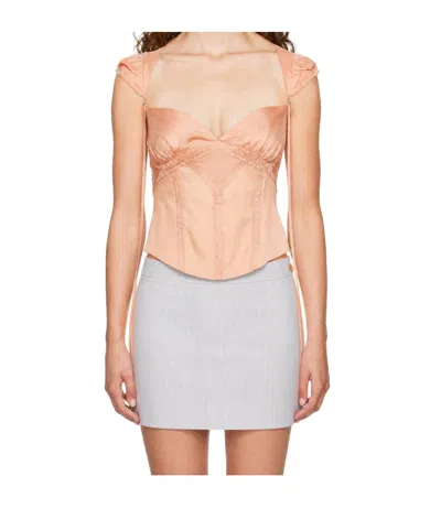 Knwls Sweetheart Neckline Top In Pink