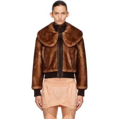 Knwls Tan Eliza Shearling Jacket In Brown