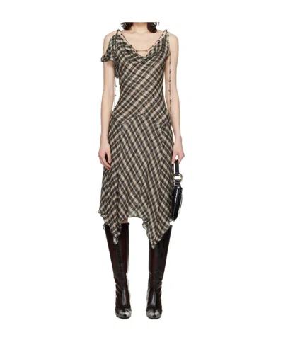 Knwls Tess Plaid Dress In Black