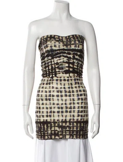 Pre-owned Knwls Tie-dye Print Strapless Top In Multi