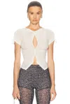 Knwls Twist Top In Ecru