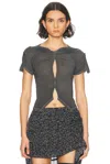 Knwls Twist Top In Washed Black