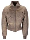 Knwls Washed Bomber Jacket With Corset Style Hem.