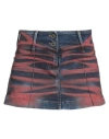 Knwls Harley Creased Denim Miniskirt In Blue