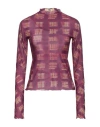 Knwls Woman T-shirt Plum Size S Polyester, Elastane In Purple
