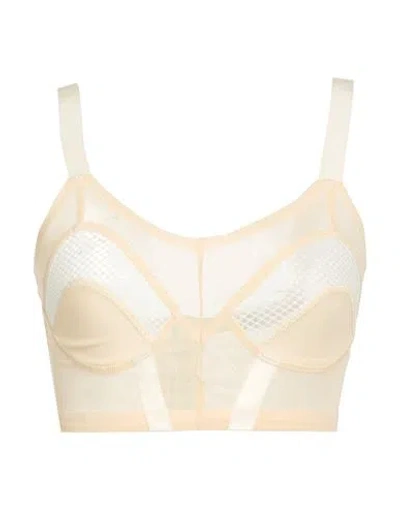Knwls Woman Top Beige Size Xs Nylon, Polyurethane In Neutral