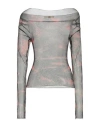 Knwls Woman Top Brick Size M Polyester, Elastane In Red