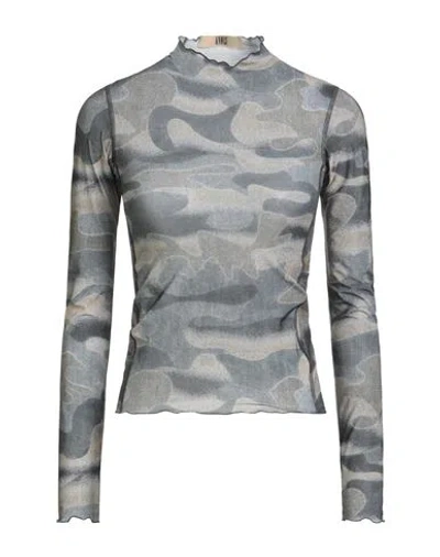 Knwls Woman Top Lead Size S Polyester, Elastane In Gray