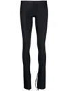 Knwls Lace-up Skinny Trousers Ankle Ties In Black