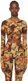 Knwls Yellow Anti-cross Blouse In Tip Paisley