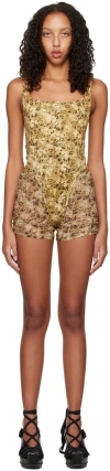 Knwls Yellow Scythe Shorts In Wall Flower