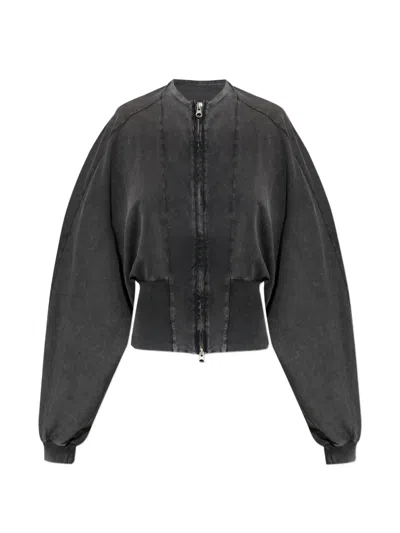 Knwls Zip Ribbed Jacket In Gold