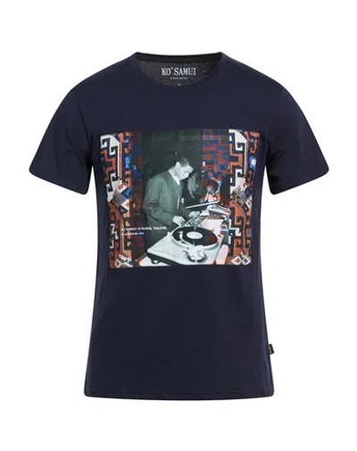 Ko Samui Man T-shirt Navy Size Xxl Cotton In Blue