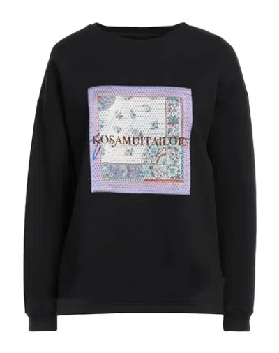 Ko Samui Woman Sweatshirt Black Size M Cotton, Polyester