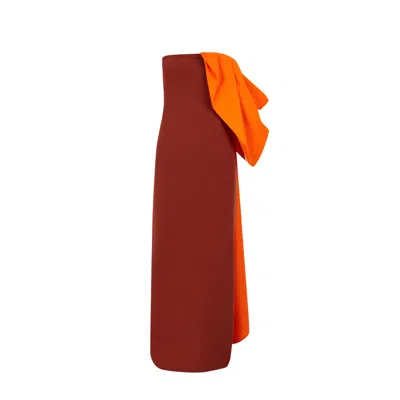 Koahari Women's Brown / Orange Nina Dress In Multi