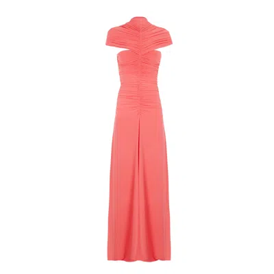 Koahari Women's Orange Drama Cherry Dress
