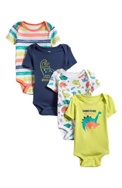 Koala Baby 4-pack Short Sleeve Bodysuit In Multi