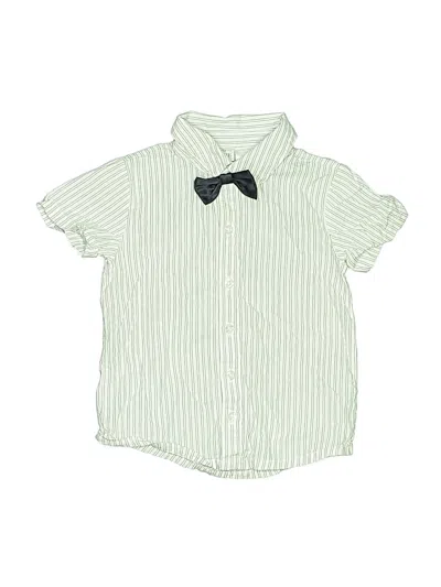 Pre-owned Koala Baby Boutique Kids' Short Sleeve Button Down Shirt In White