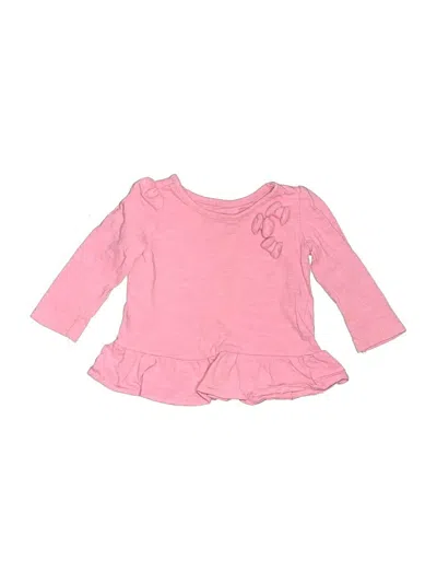 Pre-owned Koala Baby Babies' Long Sleeve Top Pink Ruffles Neckline Tops