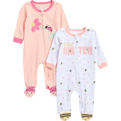 Koala Baby 2-pack Fitted Pajamas In White Multi