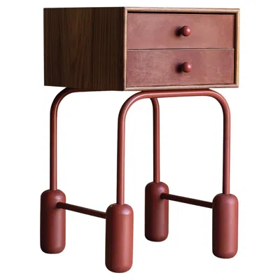 Pre-owned Koba Model 01 – Colorful Modern Handcrafted Nightstand W/ Drawers In Brown