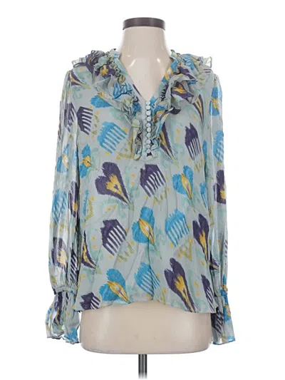 Pre-owned Kobi Halperin 3/4 Sleeve Blouse In Blue