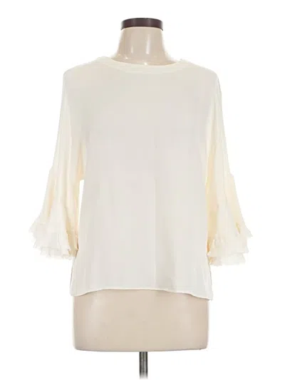 Pre-owned Kobi Halperin 3/4 Sleeve Blouse In Ivory