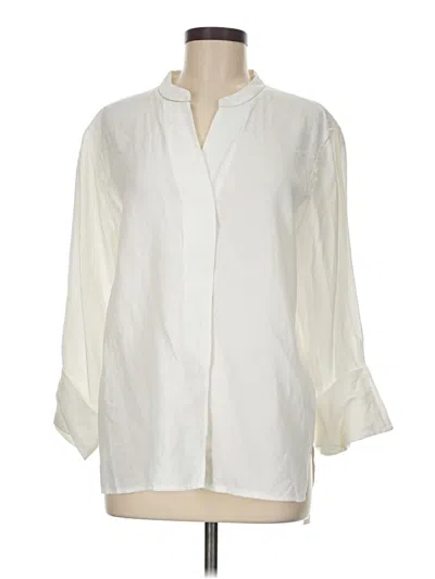 Pre-owned Kobi Halperin 3/4 Sleeve Button Down Shirt In White