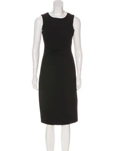 Pre-owned Kobi Halperin Accented Midi Dress In Black