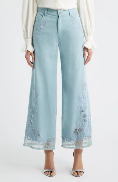Kobi Halperin Adaline Embroidered Lace Nonstretch Jeans In Blue