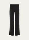 Kobi Halperin Alaska Straight-leg Stretch Silk Pants In Black