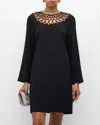 Kobi Halperin Alby Chain-embellished Shift Dress In Black